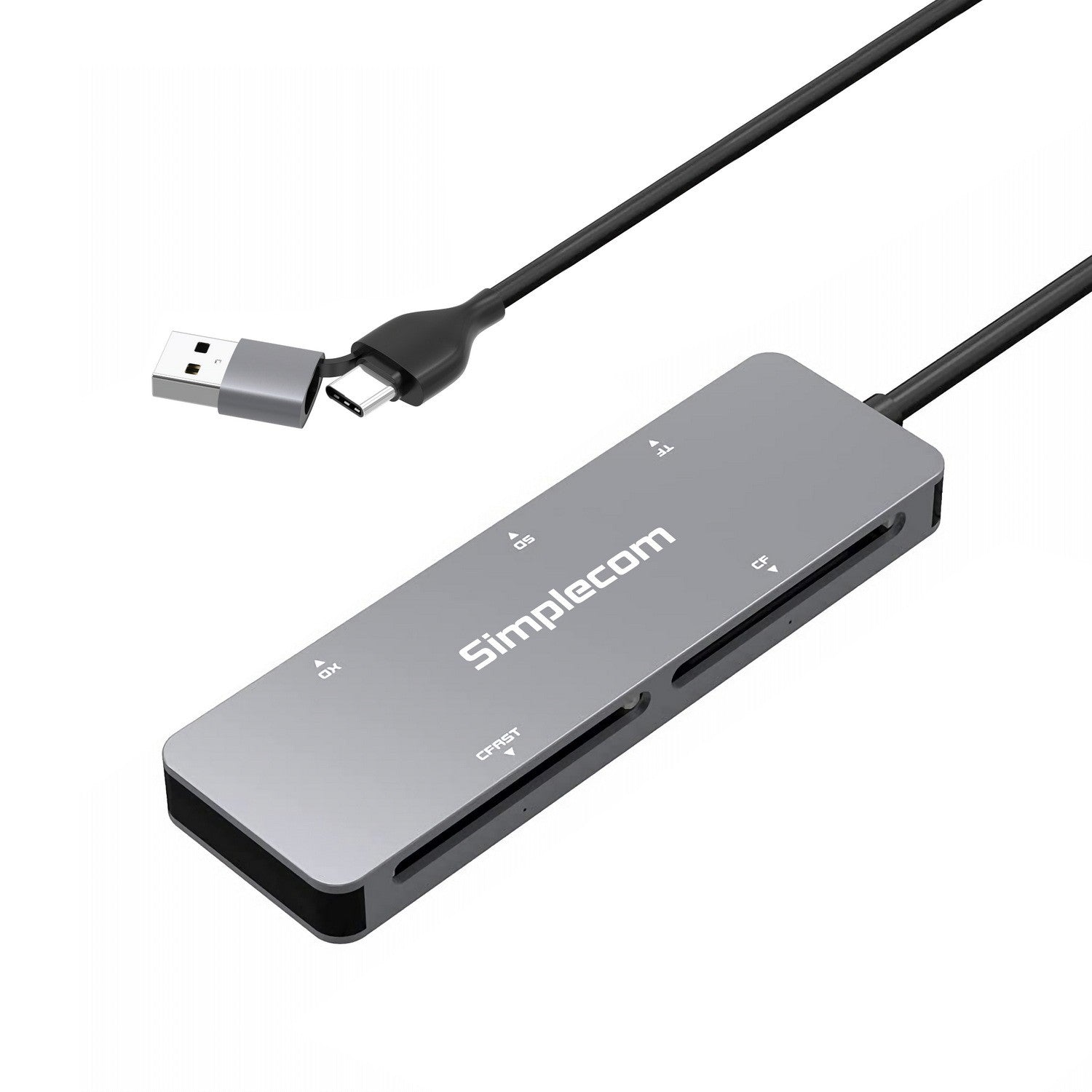 Simplecom CR407 5-Slot SuperSpeed USB 3.0 and USB-C to CFast/CF/XD/SD/MicroSD Card Reader - Image 5