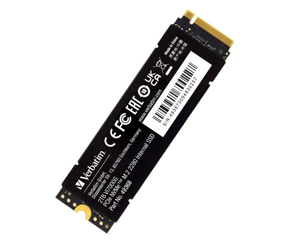 Verbatim 2TB Vi7000 PCIe Gen4 NVMe M.2 2280 Internal SSD 7000MB/s Read 6500MB/s Write, 2-year Limited Warranty - Image 2