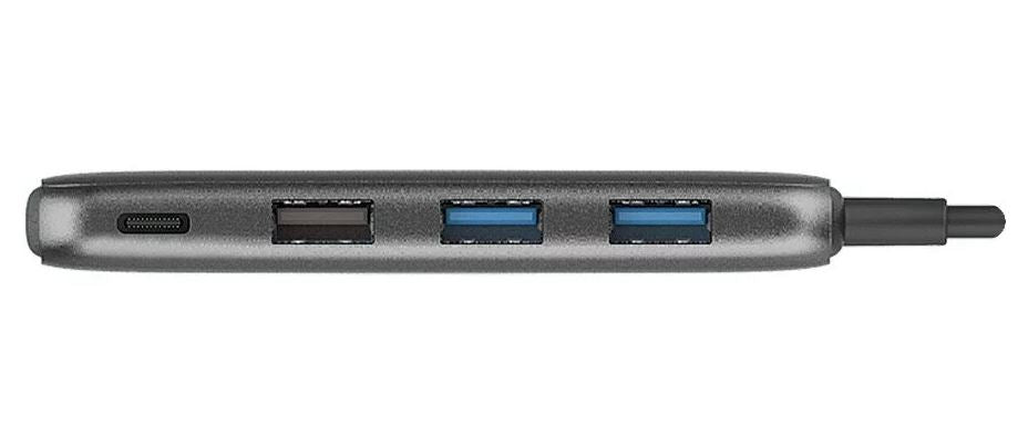 Verbatim USB-C Hub with 2 x USB-A 3.2 Gen 1 supports up to 5Gbps data transfer, 1 x USB-C supports up to 5Gbps data transfer - Space Grey - Image 2