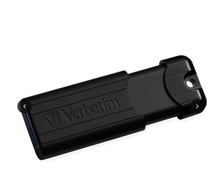 Verbatim Pinstripe USB 3.2 Gen 1 Drive 256GB Black (Microban) - Image 2