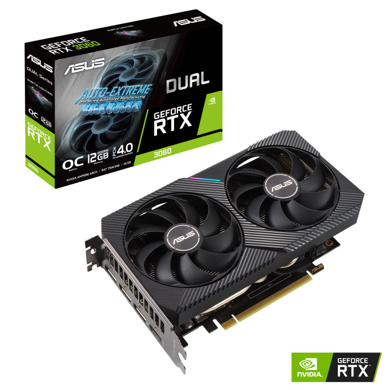 ASUS nVidia GeForce DUAL-RTX3060-O12G-V2 RTX3060 V2 12GB GDDR6 OC Edition,1867 Mhz Boost, 1xHDMI 2.1 3xDP  1.4a (LHR) - Image 5