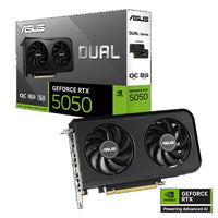 ASUS nVIDIA GeForce DUAL RTX5050 8GB GDDR6 OC Edition, 2560 CUDA, 2677MHz, 128-bit, 7680x4320, PCIe 5.0 - Image 1