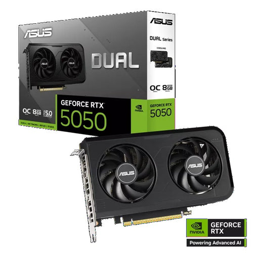 ASUS nVIDIA GeForce DUAL RTX5050 8GB GDDR6 OC Edition, 2560 CUDA, 2677MHz, 128-bit, 7680x4320, PCIe 5.0 - Image 1