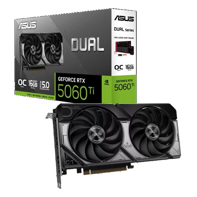 ASUS Dual GeForce RTX™ 5060 Ti 16GB - Black OC Edition, NVIDIA®, GDDR7, 4608 CUDA Cores, 28Gbps, 128-bit, PCIe 5.0, HDMI 2.1b, DP 2.1b - Image 5