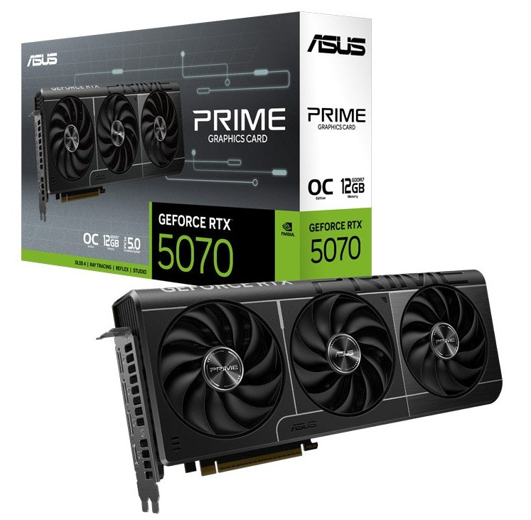 ASUS nVidia GeForce PRIME-RTX5070-O12G RTX 5070 12GB GDDR7 OC Edition 2557MHz Boost Clock, RAM 28Gbps, 1005 AI TOPs, Digital Max Resolution 7680 x 432 - Image 4
