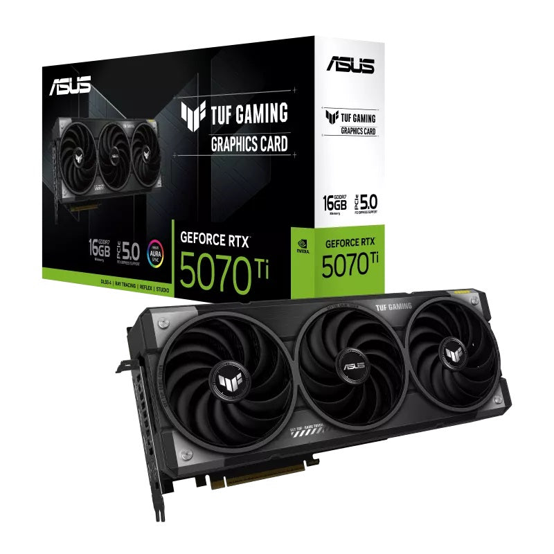 ASUS nVidia GeForce TUF RTX™ 5070 Ti 16 GB Gaming, GDDR7, 256-bit, PCIe 5.0, 2482MHz, 8960 CUDA, 3.125-Slot - Image 1