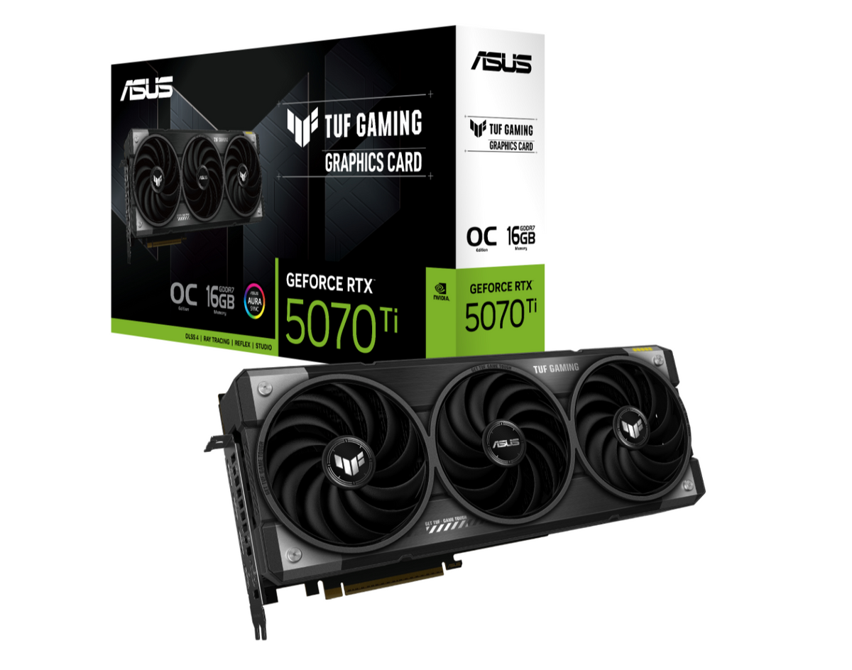 ASUS nVidia GeForce TUF-RTX5070TI-O16G-GAMING RTX5070TI 16GB GDDR7 2588MHz Boost Clock 28 Gbps 256-bit HDMI*2,DP*3,16G,D7 1484 TOPs - Image 1