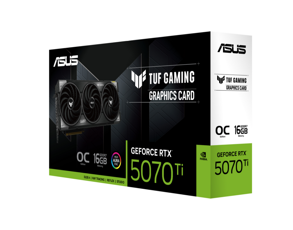 ASUS nVidia GeForce TUF-RTX5070TI-O16G-GAMING RTX5070TI 16GB GDDR7 2588MHz Boost Clock 28 Gbps 256-bit HDMI*2,DP*3,16G,D7 1484 TOPs - Image 2