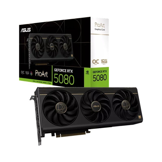 ASUS nVidia GeForce PROART-RTX5080 16GB GDDR7 OC Edition, 0752 CUDA, PCIe 5.0, 30Gbps, 256-bit, 2730MHz OC, 2.5-Slot, SFF Ready, 8K, USB-C, 850W PSU - Image 5