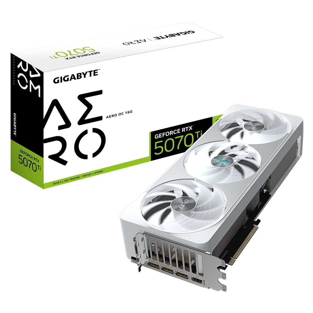 Gigabyte GeForce RTX™ 5070 Ti AERO OC 16G, 2588 MHz, CUDA 8960, 28 Gbps, GDDR7, 256 bit, PCI-E 5.0, PSU 750W, DisplayPort 2.1b x3 HDMI 2.1b x1 - Image 1