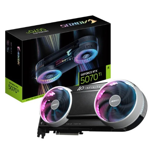 Gigabyte AORUS GeForce RTX™ 5070 Ti INFINITY 16G, 2715 MHz, CUDA 8960, 28 Gbps, GDDR7, 256 bit, PCI-E 5.0, ATX,PSU 750W, 7680 x 4320 - Image 1
