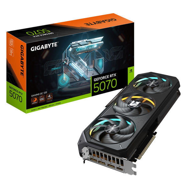 Gigabyte GeForce RTX™ 5070 GAMING OC 12G, 2625 MHz, CUDA  6144, 28 Gbps, GDDR7, 192 bit, PCI-E 5.0, ATX, PSU 750W, DisplayPort 2.1b *3 HDMI 2.1b *1 - Image 1