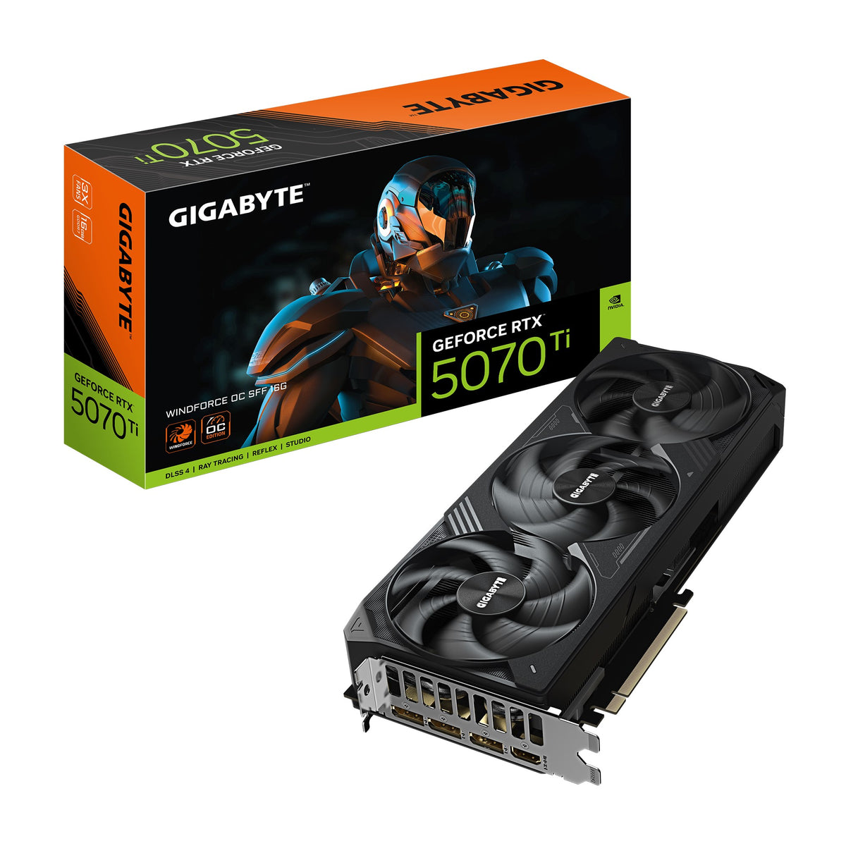 Gigabyte GeForce RTX™ 5070 Ti WINDFORCE OC SFF 16G, 2497 MHz,  CUDA 8960, 28 Gbps, GDDR7, 256 bit, PCI-E 5.0, PSU 750W,DisplayPort 2.1b HDMI 2.1b x1 - Image 4