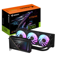 Gigabyte AORUS GeForce RTX™ 5080 XTREME WATERFORCE 16G, 2805 MHz, CUDA 10752, 30 Gbps, GDDR7, 256 bit, PCI-E 5.0, PSU 850W, HDMI 2.1b x1 - Image 1