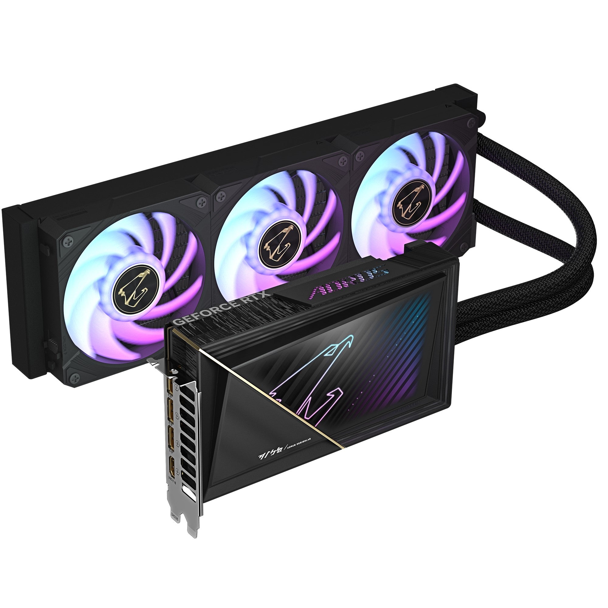Gigabyte AORUS GeForce RTX™ 5080 XTREME WATERFORCE 16G, 2805 MHz, CUDA 10752, 30 Gbps, GDDR7, 256 bit, PCI-E 5.0, PSU 850W, HDMI 2.1b x1 - Image 2