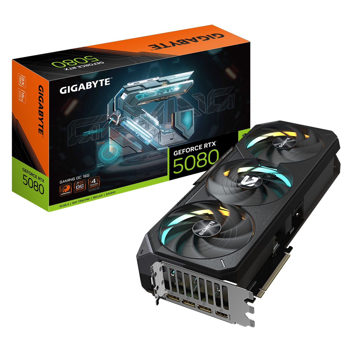 Gigabyte GeForce RTX™ 5080 GAMING OC 16G, 2730 MHz, CUDA 10752, 30 Gbps, GDDR7, 256 bit, PCI-E 5.0, PSU 850W, DisplayPort 2.1b x3 HDMI 2.1b x1 - Image 4