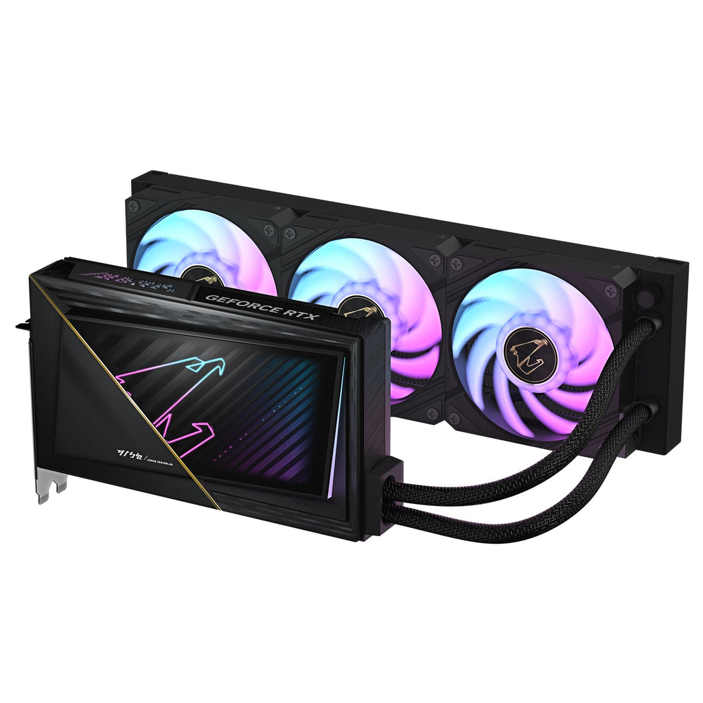 Gigabyte AORUS GeForce RTX™ 5090 XTREME WATERFORCE 32G, 2655 MHz , CUDA 21760, 28 Gbps, GDDR7, 512 bit, PSU 1000W, DisplayPort 2.1b *3 HDMI 2.1b *1 - Image 2