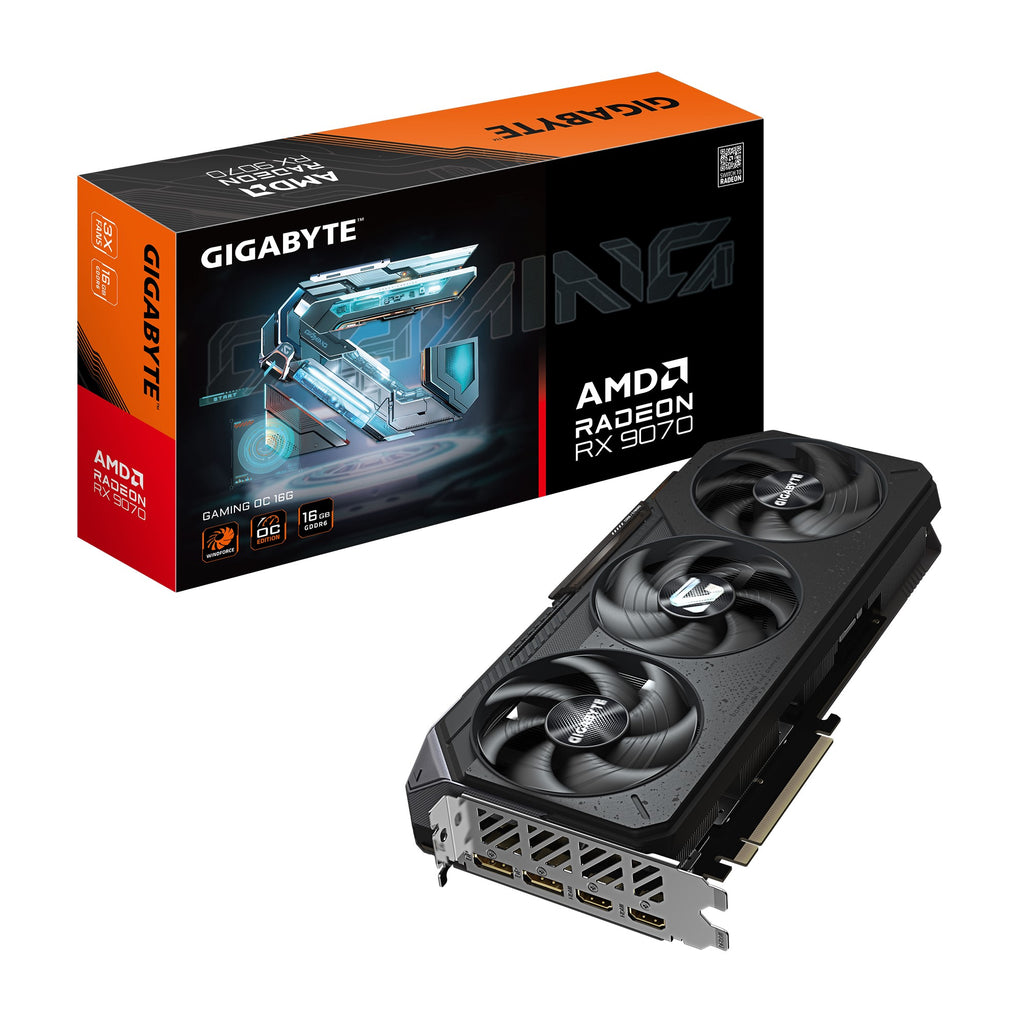 Gigabyte Radeon™ RX 9070 GAMING OC 16G, 20 Gbps, GDDR6, PCI-E 5.0, PSU 750W, 8 pin*2, DisplayPort 2.1a x2 HDMI 2.1b x2 - Image 1