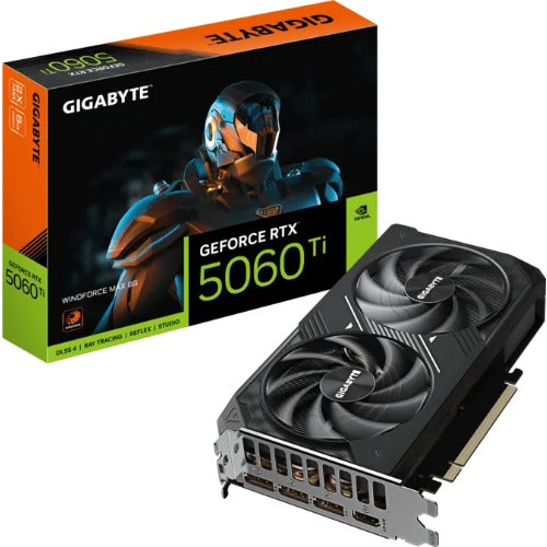 Gigabyte GeForce RTX™ 5060 Ti WINDFORCE MAX OC 8G, 2587 MHz, CUDA 4608, 28 Gbps, GDDR7, 128 bit, PCI-E 5.0, PSU 650W, DisplayPort 2.1b *3 HDMI 2.1b *1 - Image 1