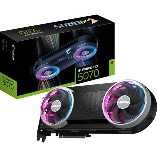 Gigabyte AORUS GeForce RTX™ 5070 INFINITY 12G, 2715 MHz, CUDA 6144, 28 Gbps, GDDR7,192 bit, PCI-E 5.0, ATX,PSU 750W, 7680 x 4320 - Image 1
