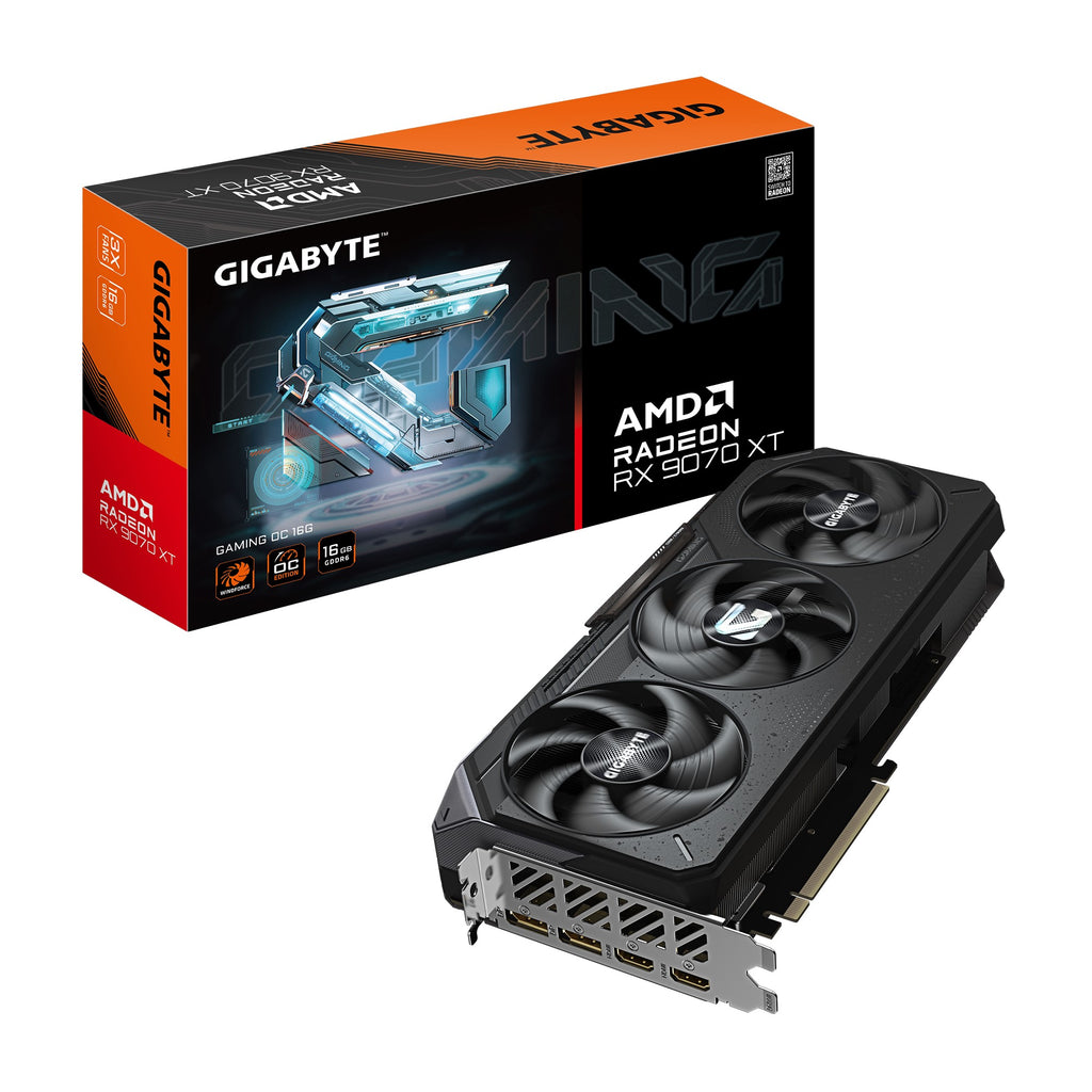 Gigabyte Radeon™ RX 9070 XT GAMING OC 16G, 20 Gbps, GDDR6, 256 bit, PCI-E 5.0, PSU 850W, 8 pin*3, DisplayPort 2.1a *2 HDMI 2.1b *2 - Image 1