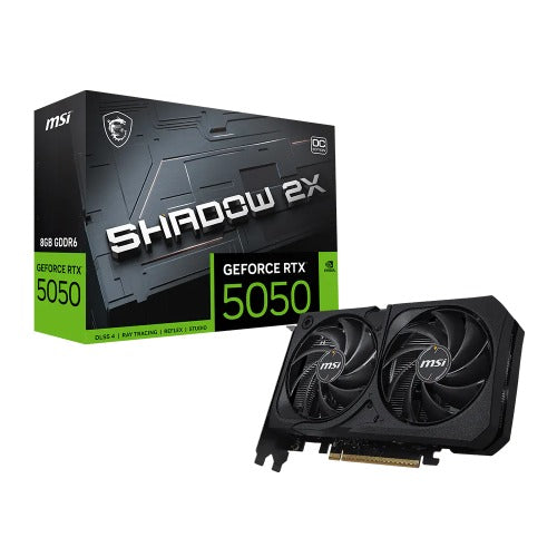 MSI nVidia GeForce RTX 5050 8G SHADOW 2X OC, Boost: 2602 MHz, CUDA 2560 Units, 8GB GDDR6, HDMI™ x 1 (embargo) - Image 1