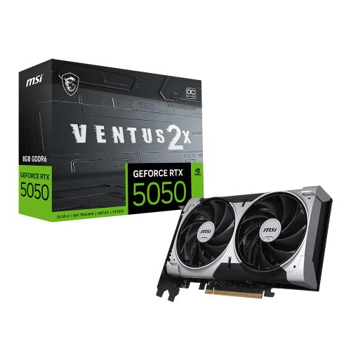 MSI nVidia GeForce RTX 5050 8G VENTUS 2X OC, Boost: 2560 MHz, CUDA 2560 Units, 8GB GDDR6, HDMI™ x 1 (embargo) - Image 1