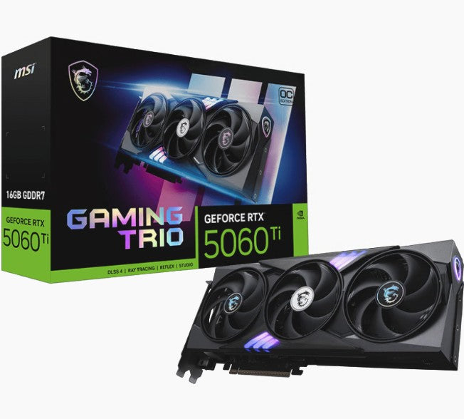 MSI nVidia GeForce RTX™ 5060 Ti 16G GAMING TRIO OC, PCI Express® Gen 5x16, Boost: 2647 MHz, CUDA 4608 Units, 16GB GDDR7, HDMI™ x 1 - Image 5