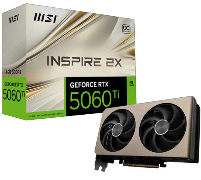 MSI nVidia GeForce RTX™ 5060 Ti 8G INSPIRE 2X OC, PCI Express® Gen 5 x 16, Boost: 2617 MHz, CUDA 4608 Units, 8GB GDDR7, HDMI™ x 1 - Image 5