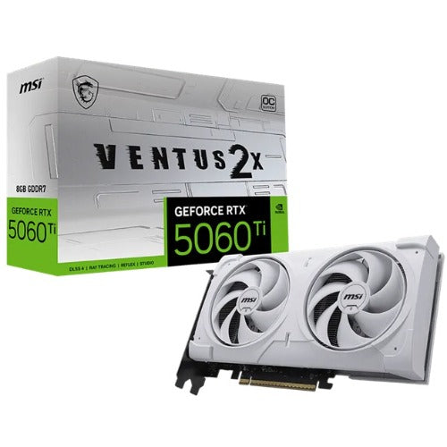 MSI nVidia GeForce RTX™ 5060 Ti 8G VENTUS 2X OC WHITE PLUS, PCI Express® Gen 5 x16, Boost: 2602 MHz, CUDA 4608 Units, 8GB GDDR7, HDMI x 1 - Image 5