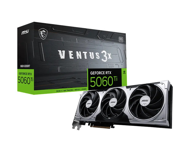 MSI nVidia GeForce RTX™ 5060 Ti 8G VENTUS 3X OC, PCI Express® Gen 5 x 16, Boost: 2602 MHz, CUDA 4608 Units, 8GB GDDR7, HDMI™ x 1 - Image 5