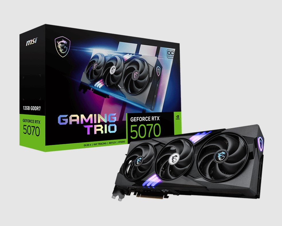 MSI nVidia GeForce RTX™ 5070 12G GAMING TRIO OC, PCI Express® Gen 5, Boost: 2610 MHz, CUDA 6144 Units, 12GB GDDR7, HDMI™ x 1 - Image 4