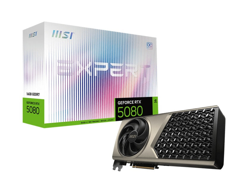 MSI nVidia GeForce RTX 5080 16G EXPERT OC, Boost: 2640 MHz, CUDA 10752 Units, 16GB GDDR7, HDMI™ x 1 - Image 1