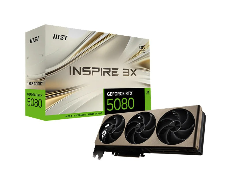 MSI nVidia GeForce RTX™ 5080 16G INSPIRE 3X OC, Boost: 2640 MHz, CUDA 10752 Units, 16GB GDDR7, HDMI™ x 1 - Image 5