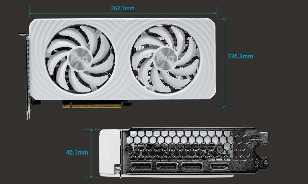 PALIT RTX5060 WHITE OC 8GB GDDR7 128bit 3-DP HDMI NE75060U19P1-GB2063M - Image 3