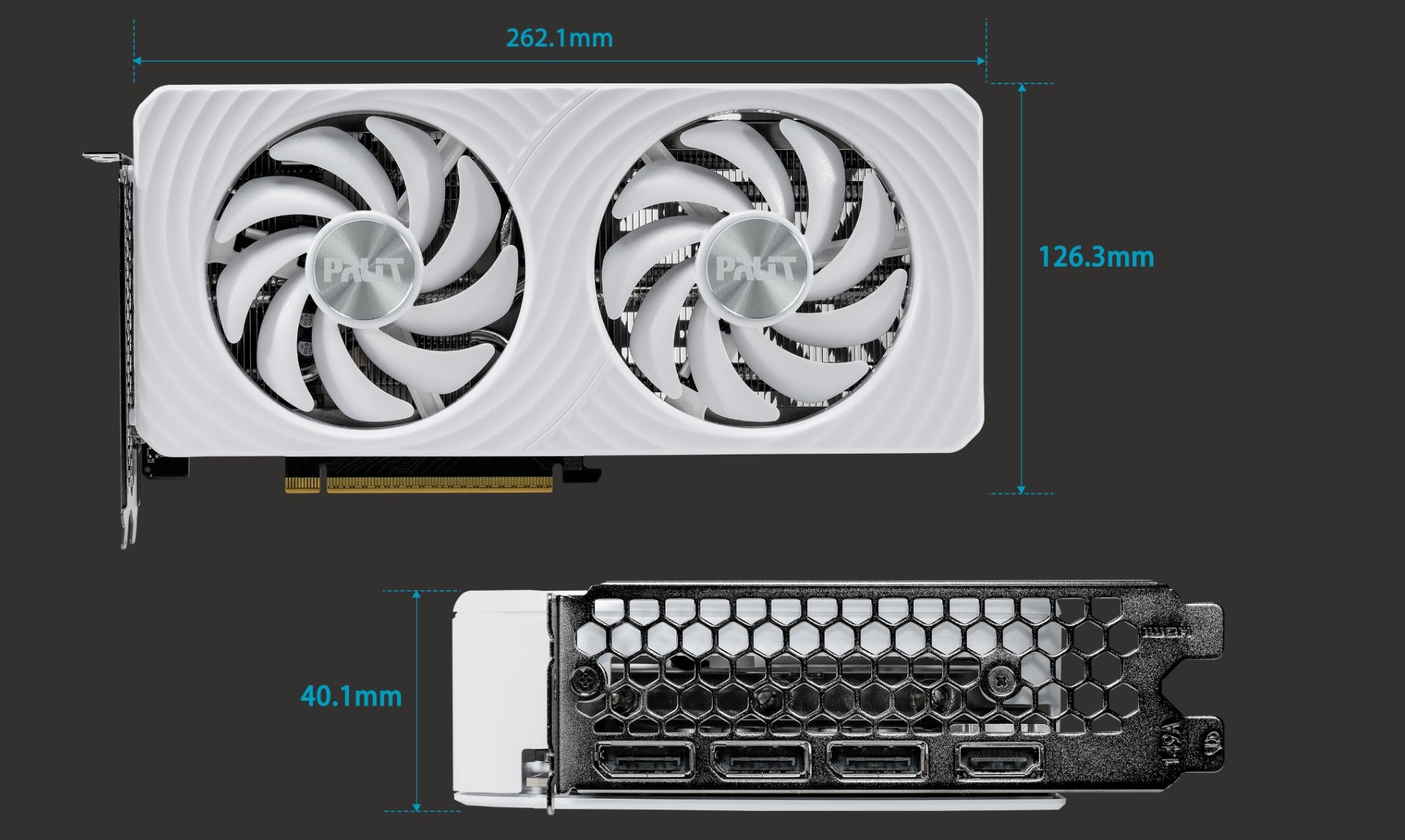 PALIT RTX5060 WHITE OC 8GB GDDR7 128bit 3-DP HDMI NE75060U19P1-GB2063M - Image 3