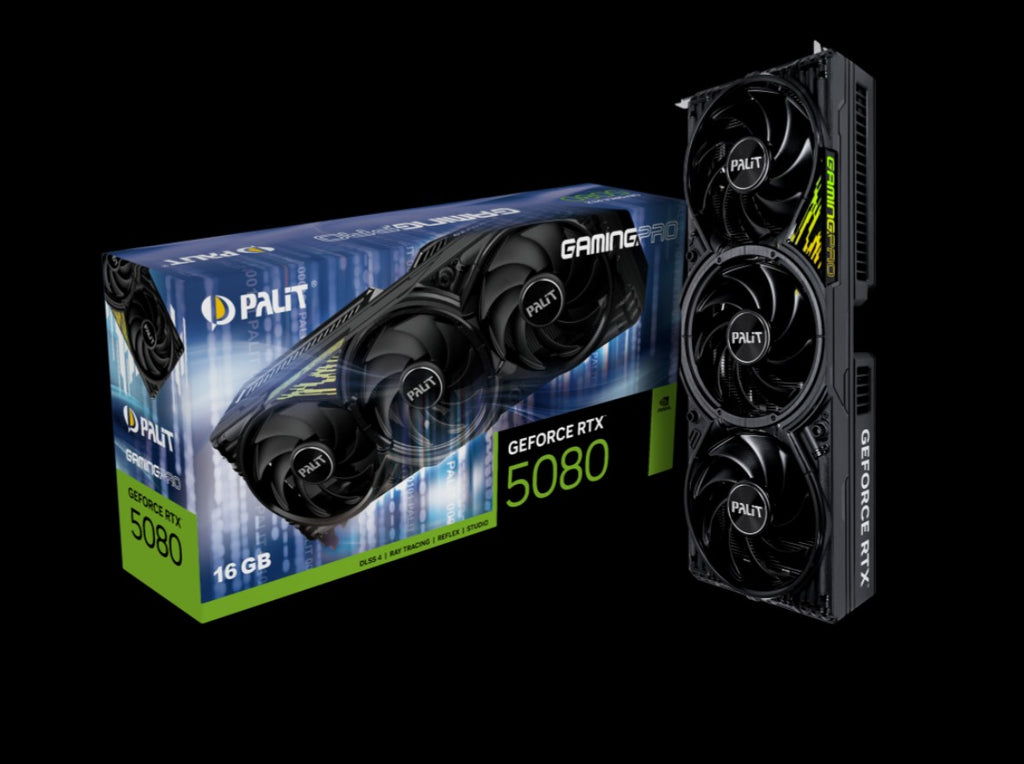 PALIT RTX5080 GAMINGPRO 16GB GDDR7 256bit 3-DP HDMI PCI-E 5.0 4K 3 slot NE75080019T2-GB2031A - Image 1