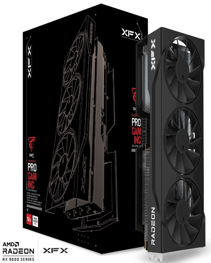 XFX Swift AMD Radeon RX 9070GRE Triple Fan Gaming Edition with 12GB GDDR6 HDMI 3xDP, AMD RDNA™ 4 (RX-97GRE29B7) - Image 2