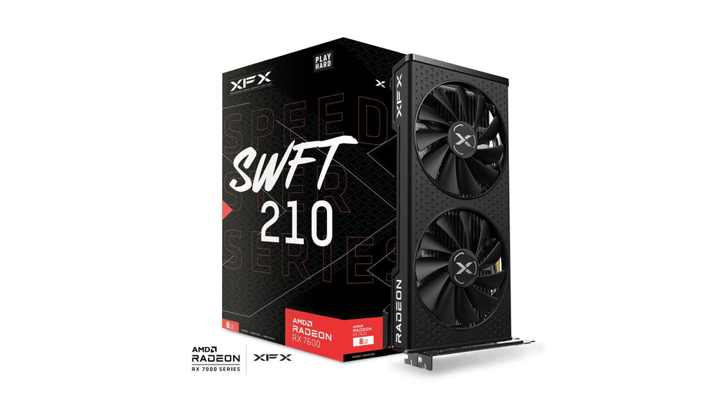 XFX Speedster SWFT210 AMD Radeon RX 7600 Core Gaming Graphics Card with 8GB GDDR6 HDMI 3xDP, AMD RDNA™ 3  (RX-76PSWFTFY) - Image 5