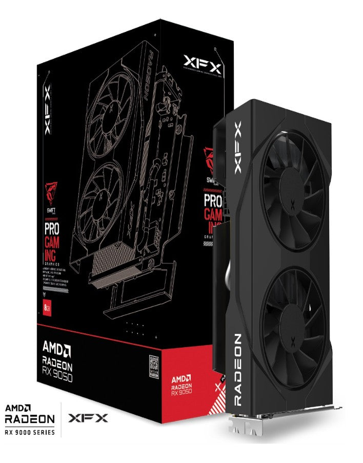 XFX Swift AMD Radeon RX 9050 Gaming Edition with 8GB GDDR6 HDMI 2xDP, AMD RDNA™ 4 (RX-95SWFT8BE) - Image 5