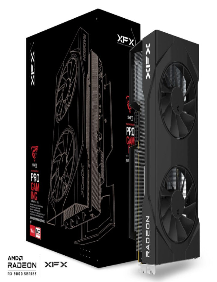 XFX Swift AMD Radeon RX 9070 OC Dual Fan Gaming Edition with 16GB GDDR6 HDMI 3xDP, AMD RDNA™ 4 (RX-97SWFT2BQ) - Image 1