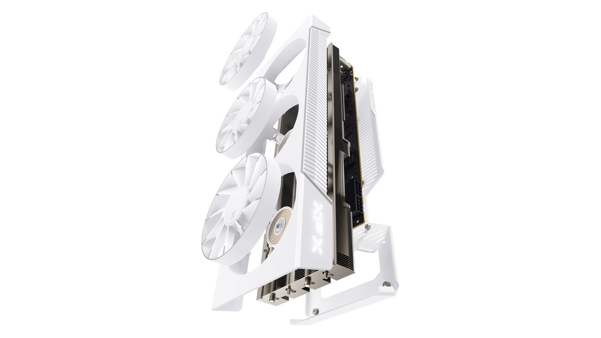 XFX Mercury AMD Radeon RX 9070XT OC White Magnetic Air Edition with RGB 16GB GDDR6 HDMI 3xDP, AMD RDNA™ 4 (RX-97TMARGW9) - Image 4