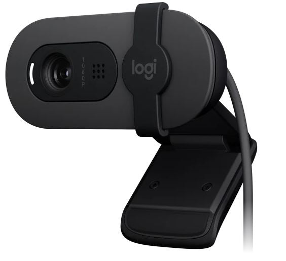 Logitech Brio 100 Full HD 1080p webcam with auto-light balance, integrated privacy shutter, and built-in mic - Image 2
