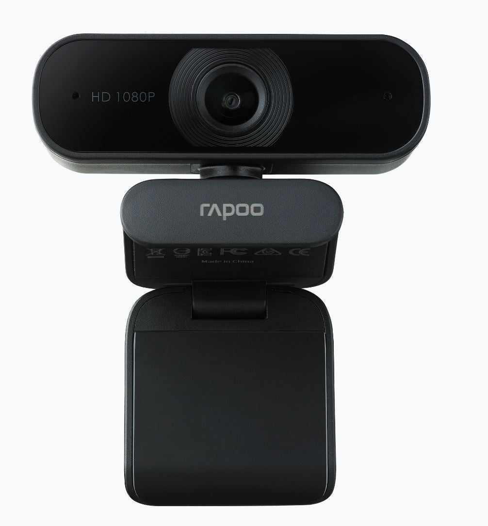 RAPOO C260 Webcam FHD 1080P/HD720P, USB 2.0, 95 degrees Wide Angle, Autofocus, Noise cancelling Mic. - Ideal for TEAMS, Zoom - Image 1