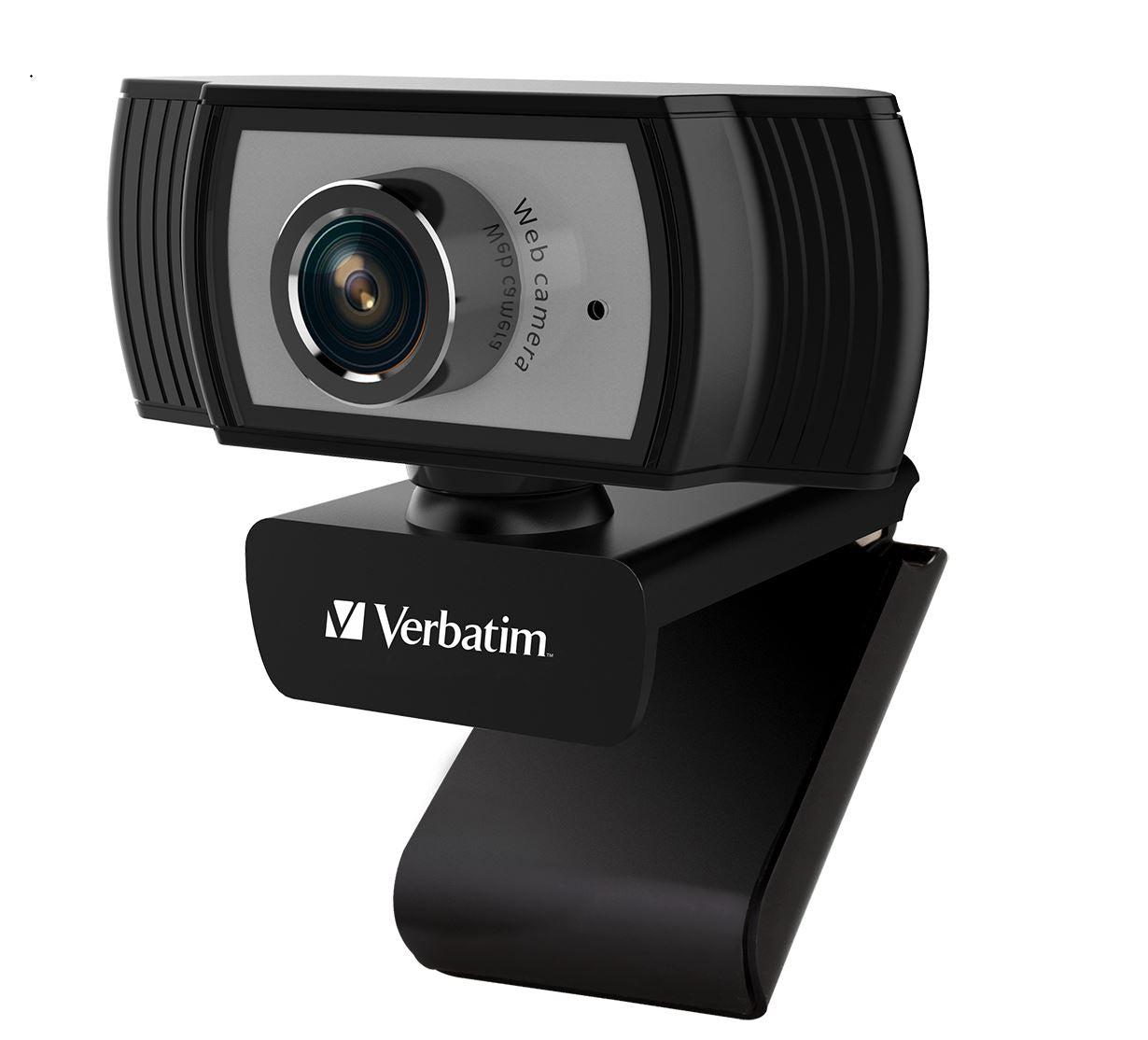 Verbatim 1080p Full HD Webcam - Black/Silver FHD 1920x1080, 2.0 Mega Pixels, Compatible with Windows XP,7 8, 10, Android V5, MacOS 10.6 or Above - Image 1